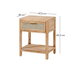 CASA WEBSTER Table De Chevet Naturel* Commodes|Tables De Chevet