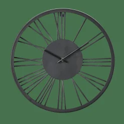 CASA WHEEL Horloge Murale Noir* Horloges