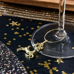 CASA X-MAS GLAM Marque Verre Set De 6 Doré* Cocktail Accessoires