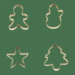 CASA X-MAS GOLD Emporte-pièces Set De 4 Doré* Ustensiles Patisserie|Moules